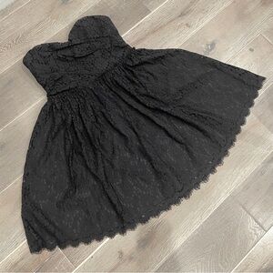 Talbots Strapless Black Lace Dress